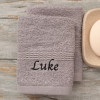 Personalised Face Cloth Grey Embroidered Flannel