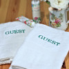 Personalised Guest Towels Embroidered White Hand Set