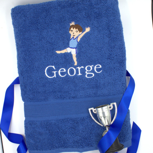 Gymnastics Towel Personalised Boys Gymnast Towel