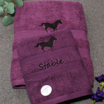Horse Towel Gift Set Bath and Hand Towels