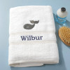 Childrens Personalised Towel Whale Towel Swim or Bath