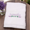 Personalised Towel Lavender Flowers Towel