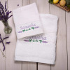 Personalised Lavender Towels Hand and Flannel Gift Set