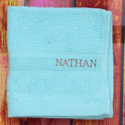 Personalised Flannel Minimal Print Embroidery Face Cloth