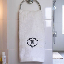 Gothic Monogram Hand Towel Choice of Hand Towel Colour