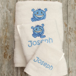 Kids Towels 3pc Childrens Personalised Towels