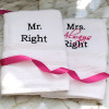 Mr Right Mrs Always Right Towels Bath Towels Gift Set