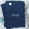 Navy Bath Towel Personalised Bath Towel Navy Blue