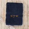 Personalised Hand Towel Navy Blue Hand Towel