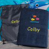 Personalised Swim Towel with Bag Fishes Towel Set