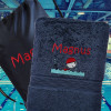 Swim Towel with Bag Personalised Navy Blue Towel and Bag