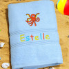 Kids Personalised Towel Octopus Beach and Bath Towel