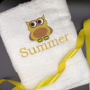 Owl Towel Embroidered Bath Towel