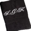 Personalised Towel Black Bath Towel