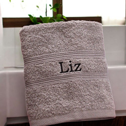 Personalised Hand Towels Grey Hand Towel