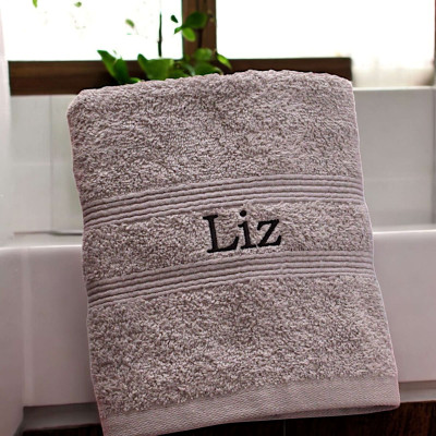 Personalised Hand Towels Grey Hand Towel