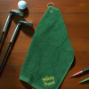 Personalised Golf Towel Green Monogrammed Golfers Towel