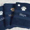 Large Pet Towel Personalised Dog Paw Print Towel