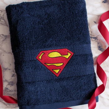 Superman Towel Personalised Super Monogram Towel