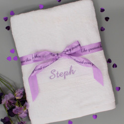 Personalised Towel with Gift Ribbon