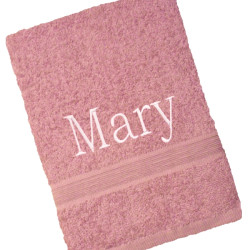 Personalised Pink Towel Embroidered Bath Towel