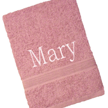 Personalised Pink Towel Embroidered Bath Towel