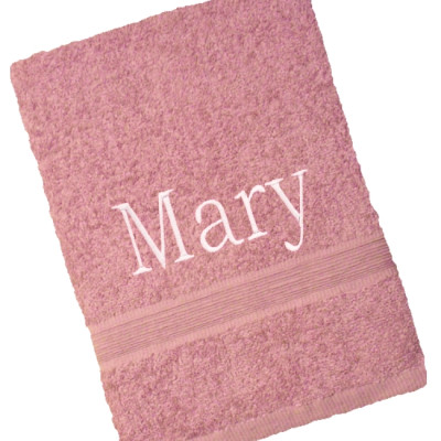 Personalised Pink Towel Embroidered Bath Towel