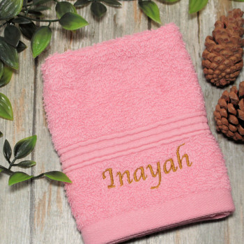 Personalised Flannel Pink Embroidered Face Cloth