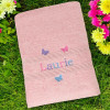 Personalised Childs Towel Girls Butterflies Towel