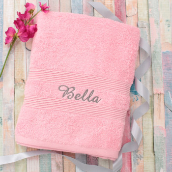 Personalised Towel Pink Hand Towel