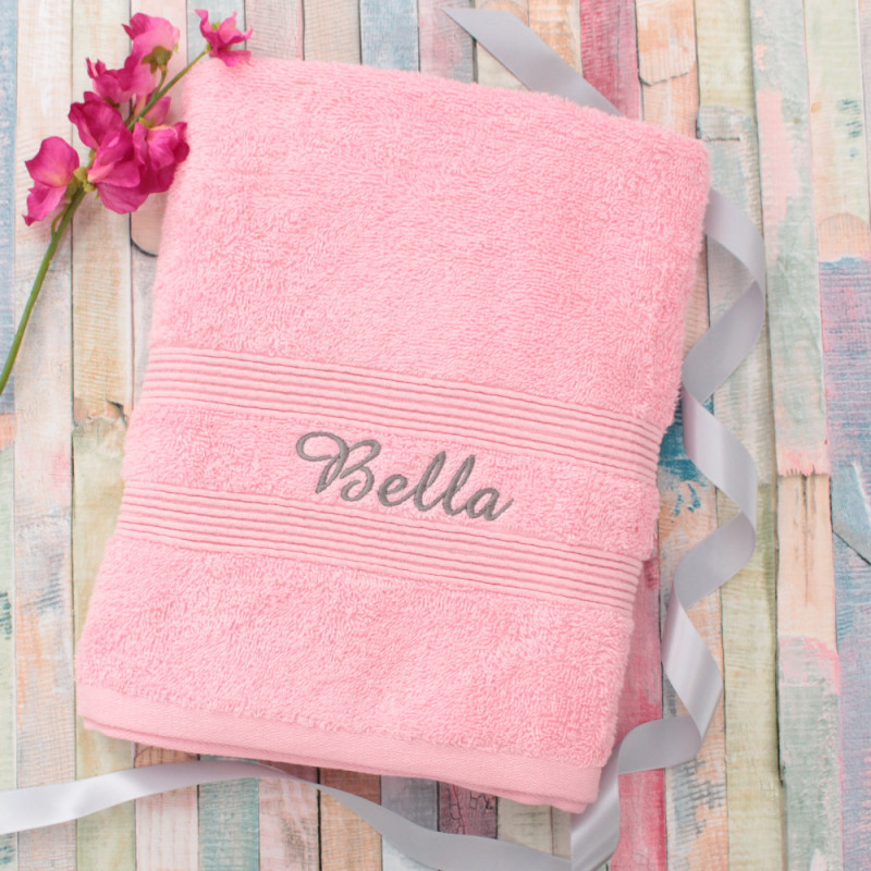 Personalised Towel Pink Hand Towel