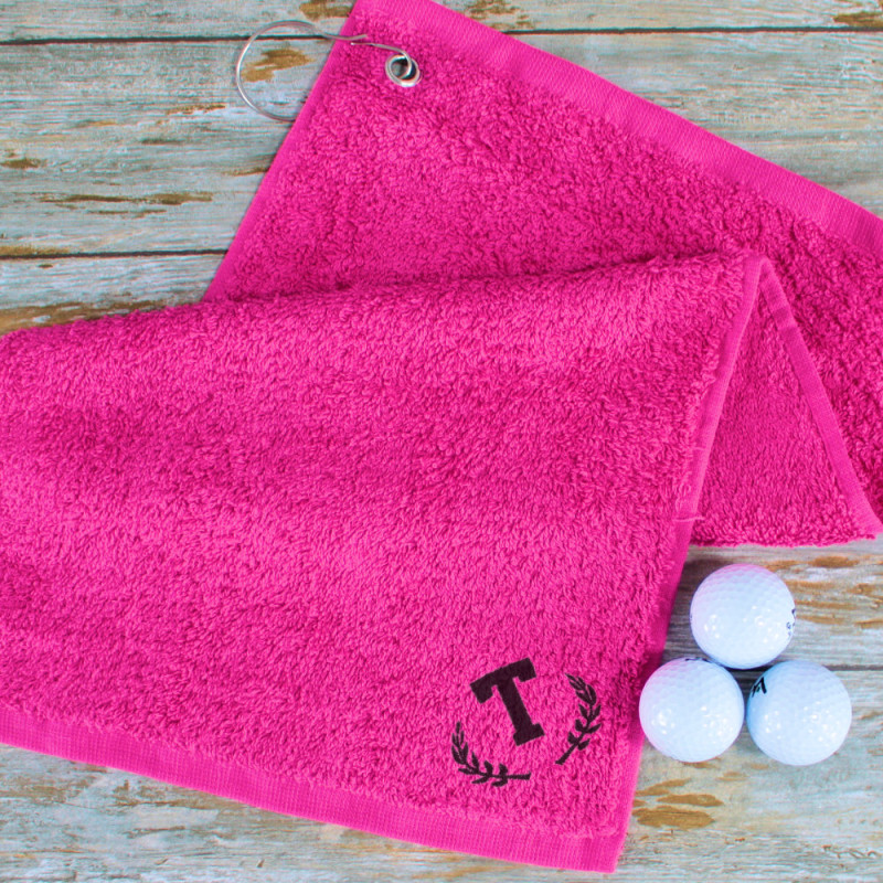 Monogram Golf Towel Initial Golf Towel Choice of Colours
