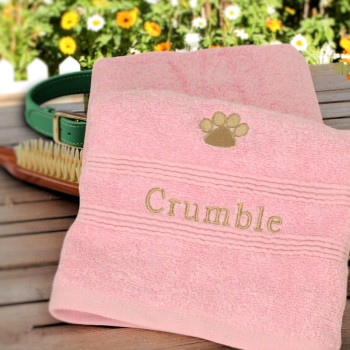 Pet Hand Towel Personalised Dog Paw Print Towel