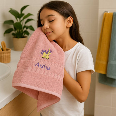 Unicorn Towel Personalised Kids Bath Towel
