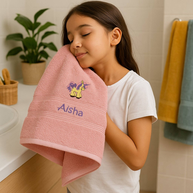 Unicorn Towel Personalised Kids Bath Towel