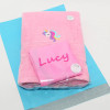 Personalised Swim Towel Set Unicorn Towel and Bag Pink