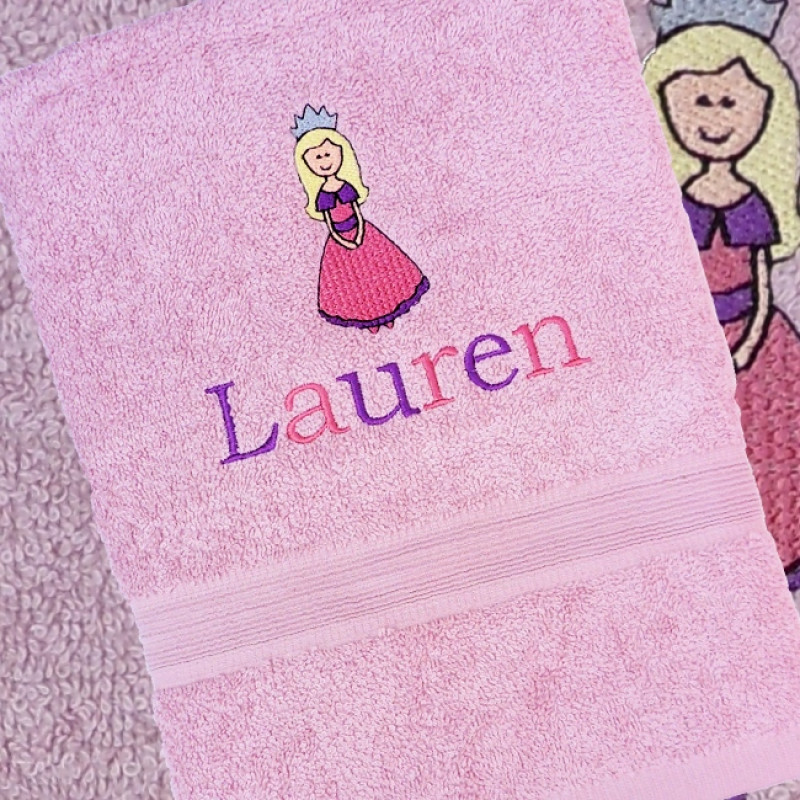 Princess Bath Towel Personalised Pink Princess Towel