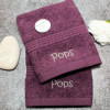 Personalised Flannels Purple Face Cloth Pair