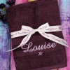 Personalised Purple Towel with Gift Ribbon