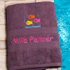 Childs Towel Colourful Fish Personalised Towel