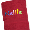 Rainbow Named Bath Towel Cheerful Embroidered Name Towel