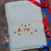 Childs Personalised Towel Name and Stars Towel