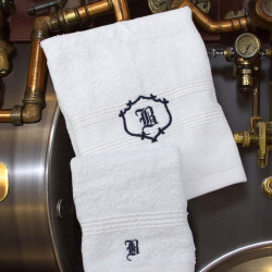 Gothic Hand and Face Towel Gift Set Steam Punk Monogram Towels
