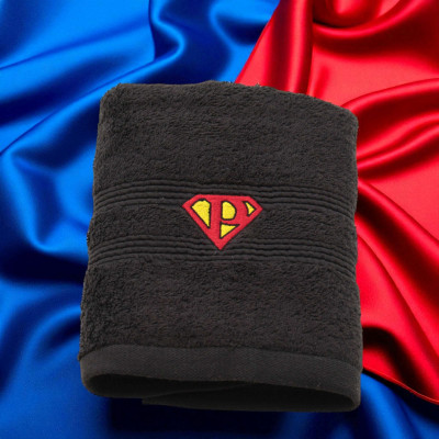 Superman Guest Towel Personalised Super Monogram Towel