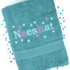 Childs Personalised Towel Name and Stars Towel