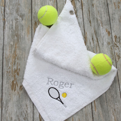 Tennis Towel Personalised Sports Sweat Towel with Hook