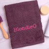 Personalised Towel Purple Bath Towel