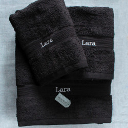 Named Towel Set Modern Small Embroidery Bath Hand Face Set