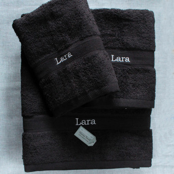 Named Towel Set Modern Small Embroidery Bath Hand Face Set