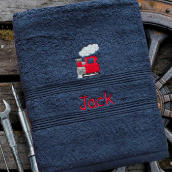 Train Towel Personalised Bath Towel